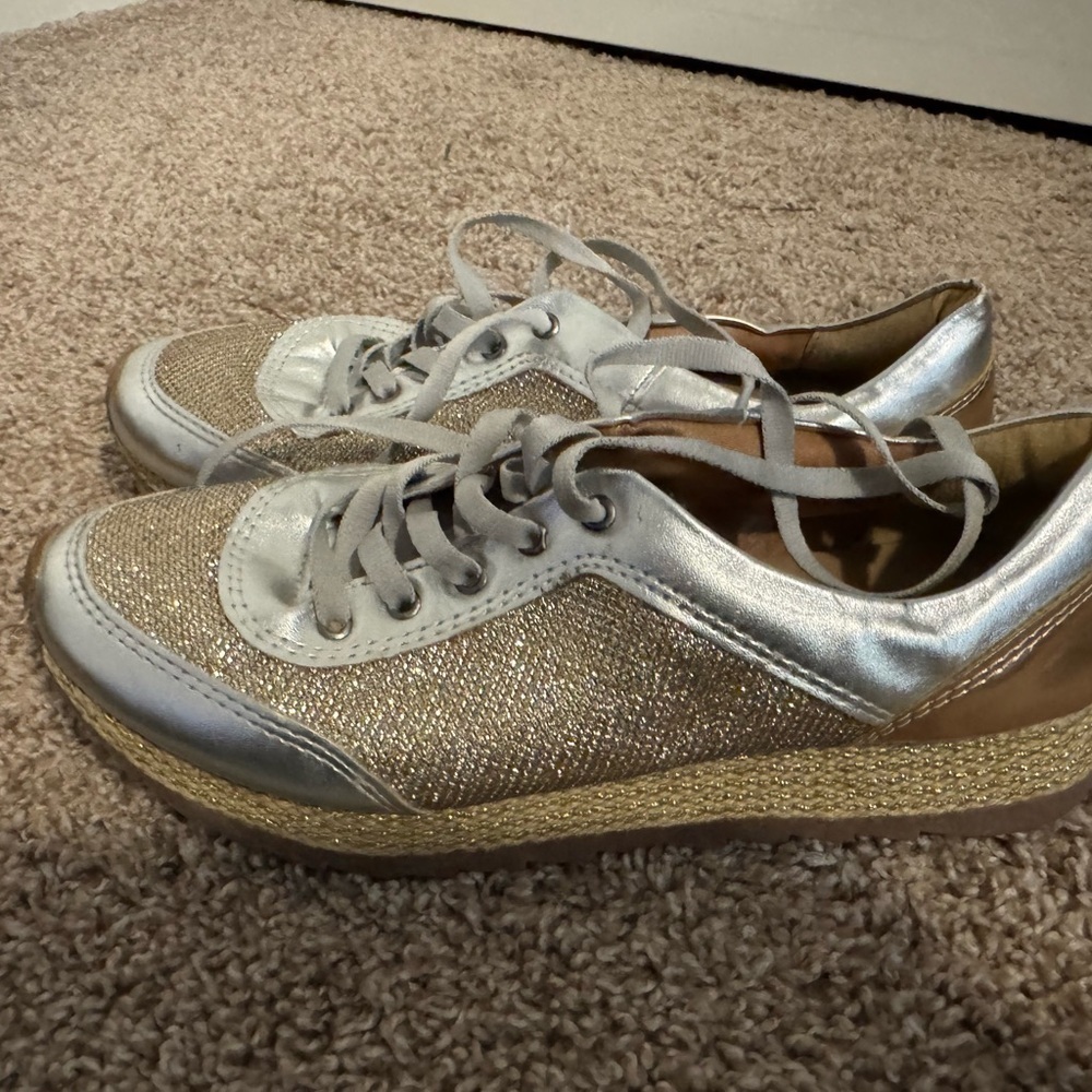 Silver Women's Sneakers - Picture 2 of 5